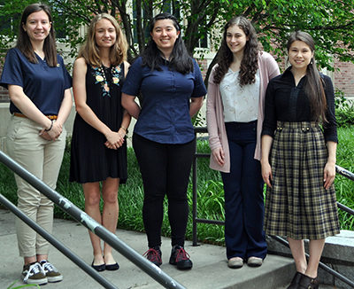 Clarisse Matyczyk, Erica Hulette, Karena Fiore, Alex Matlack, and Abigail McClain