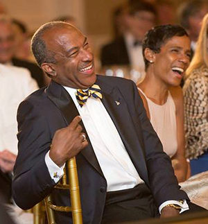 Dean May with his wife, laughing