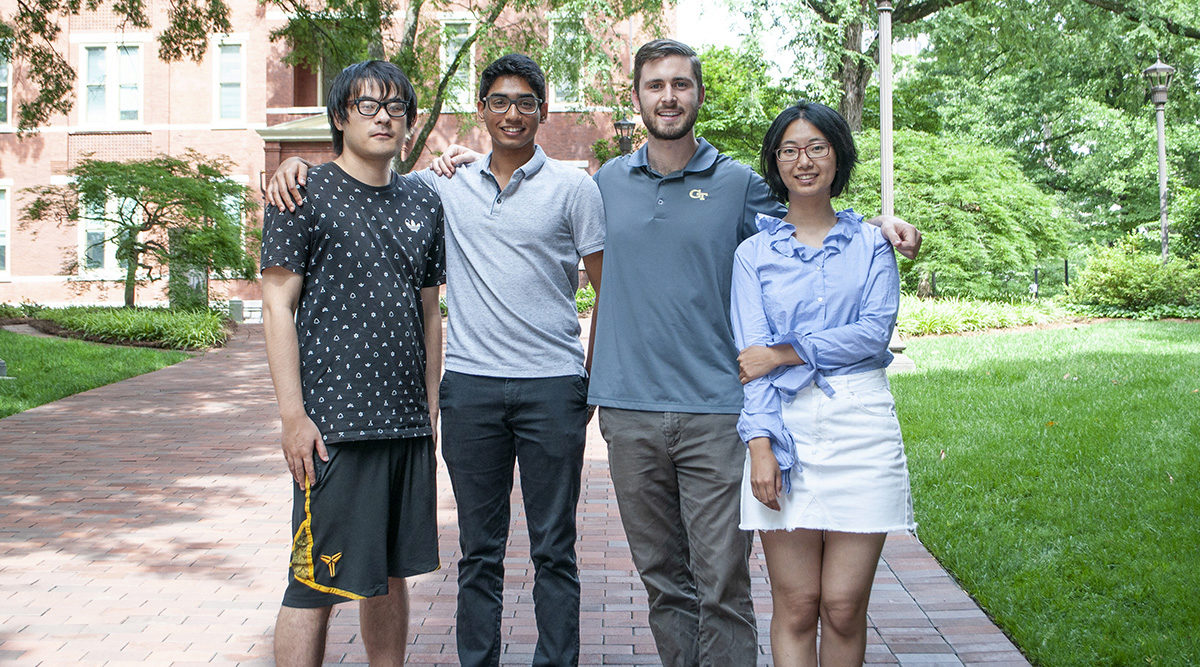 Team Hummingbird (from left) Adam Shen, Alistair Sequeira, Brian Eberle, and Suzie Wang.  
